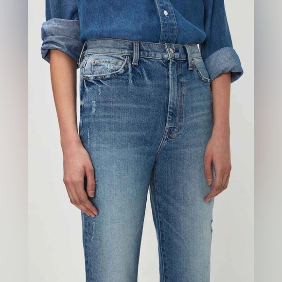 NEW NWT 7 for All Mankind Ultra High Rise Dojo Jeans Beauty Trouser Fig Leaf - Picture 2 of 15